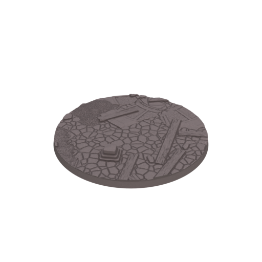 100mm Cobblestone Ruins Round Base (Set of 1)