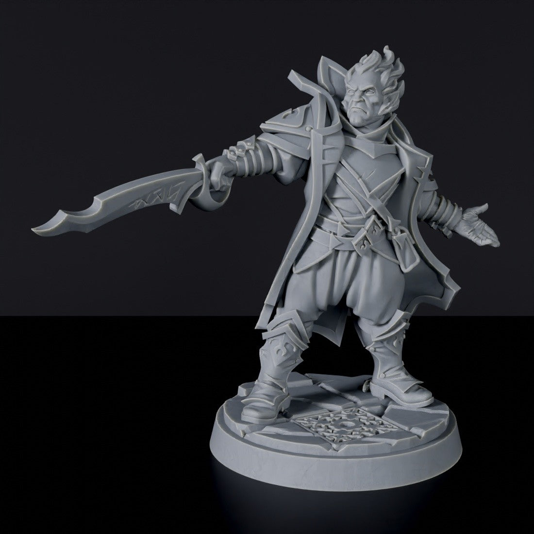 Fire Elemental Male Fighter with Sword