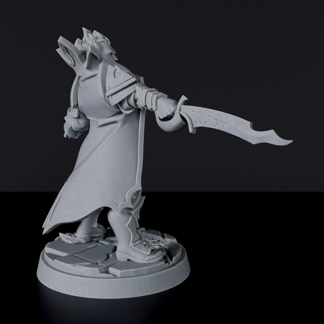 Fire Elemental Male Fighter with Sword