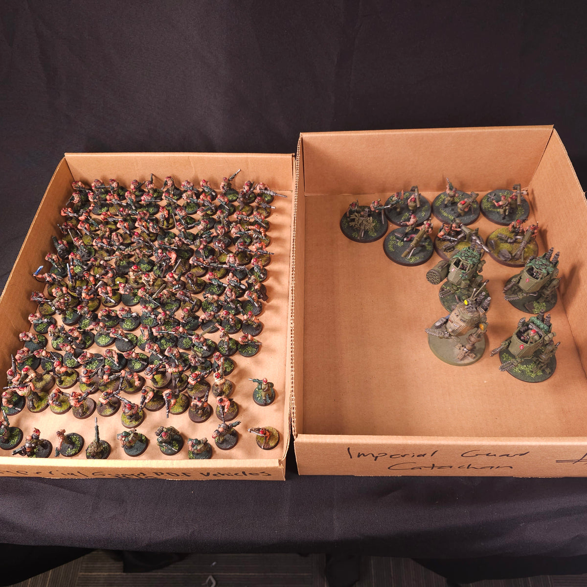 Warhammer 40,000 - Astra Militarum - Painted Catachan Army with Iron Hand Straken