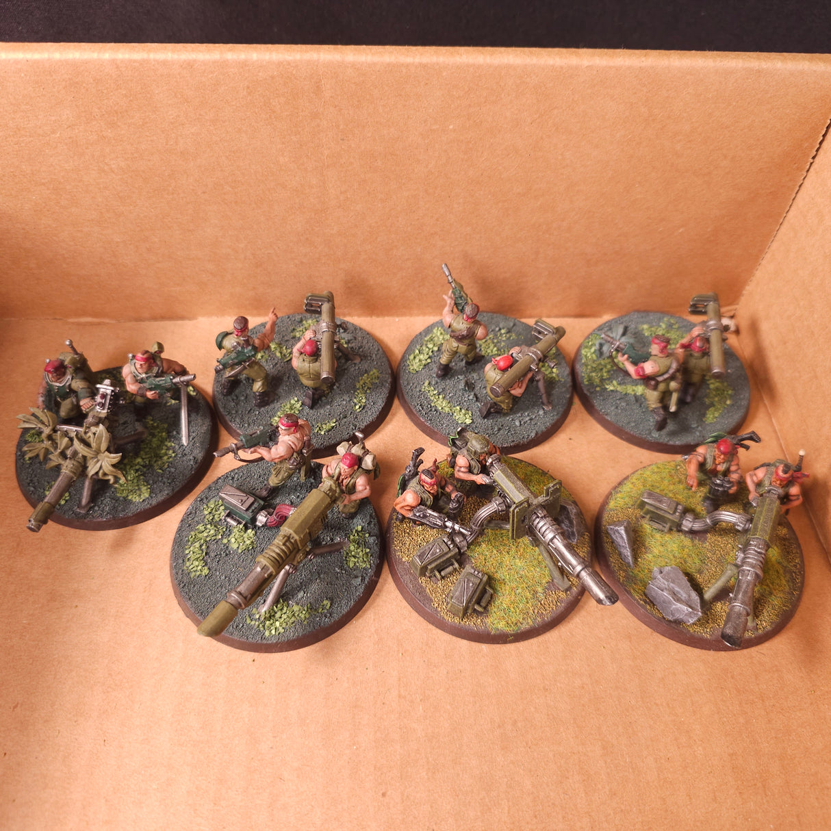 Warhammer 40,000 - Astra Militarum - Painted Catachan Army with Iron Hand Straken