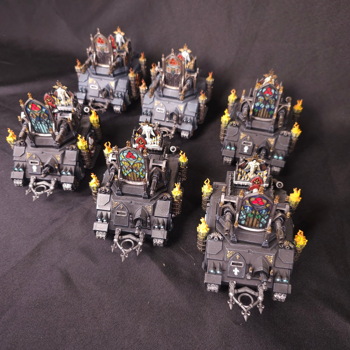 Warhammer 40,000 - Adepta Sororitas - 6 Painted Immolators