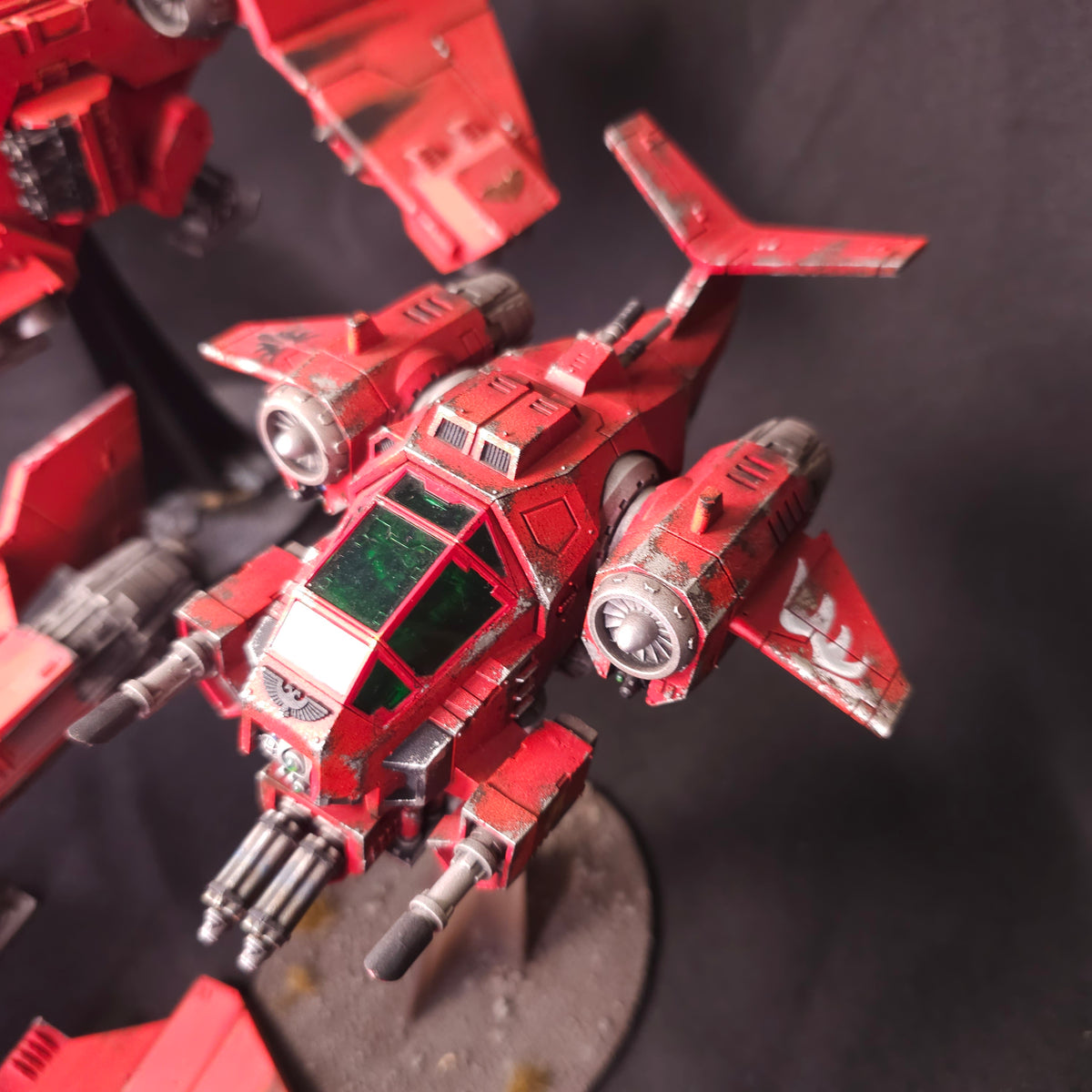 Warhammer 40,000 - Blood Angels - Painted Stormraven & Stormtalon Flyer Lot