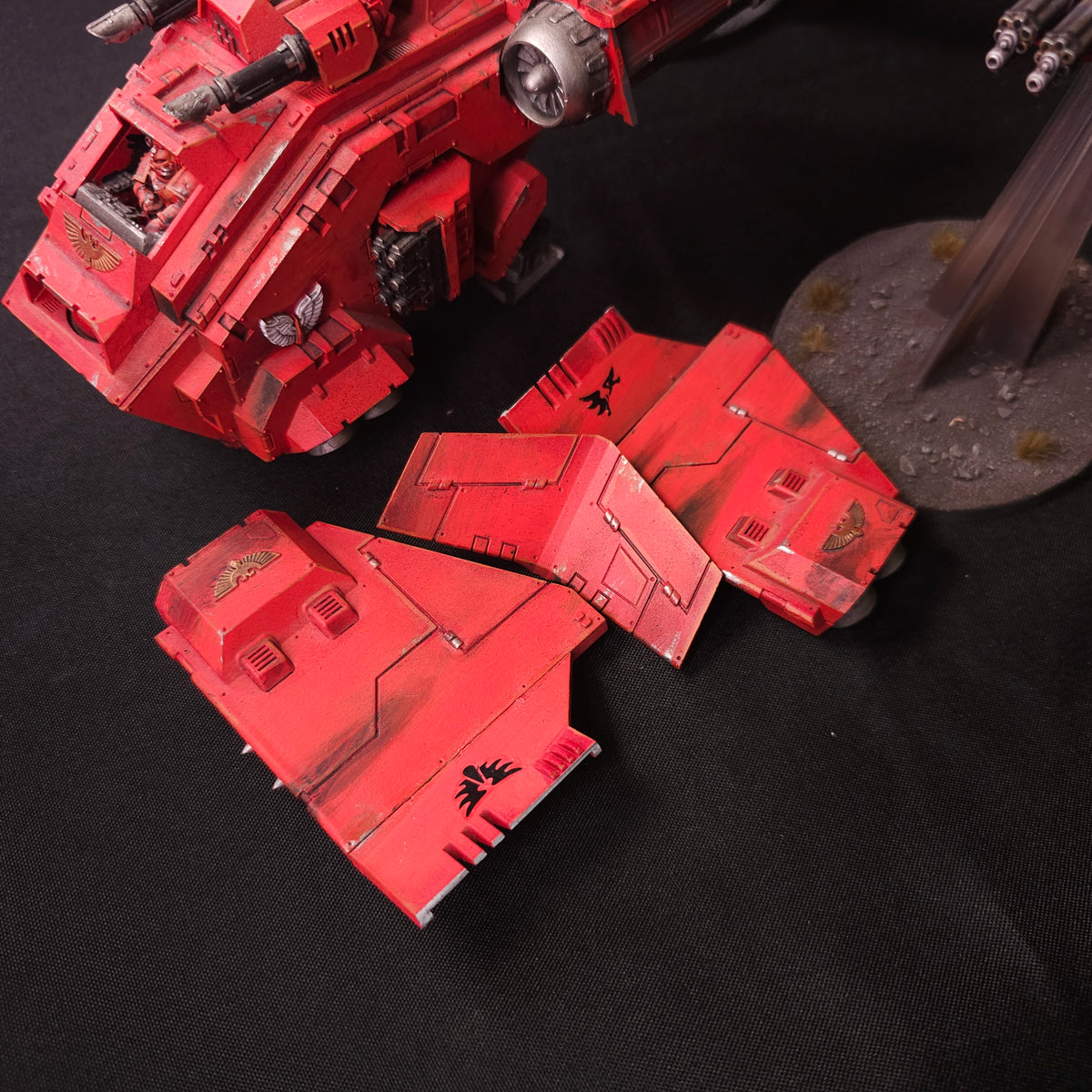Warhammer 40,000 - Blood Angels - Painted Stormraven & Stormtalon Flyer Lot