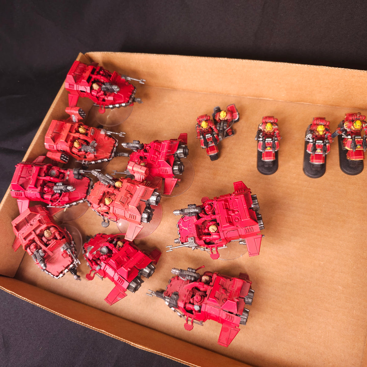Warhammer 40,000 - Blood Angels - Painted Land Speeder & Bike Fast Attack Lot