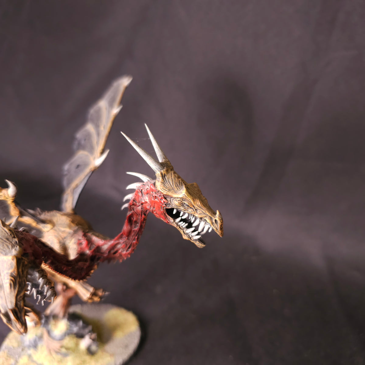 The Old World - Warriors of Chaos - Painted Converted Two-Headed Chaos Dragon Proxy
