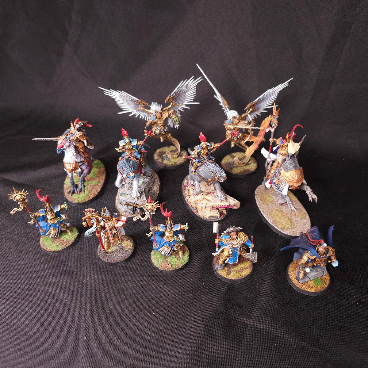 Age of Sigmar - Stormcast Eternals - Painted Mounted and Sacrosanct Heroes