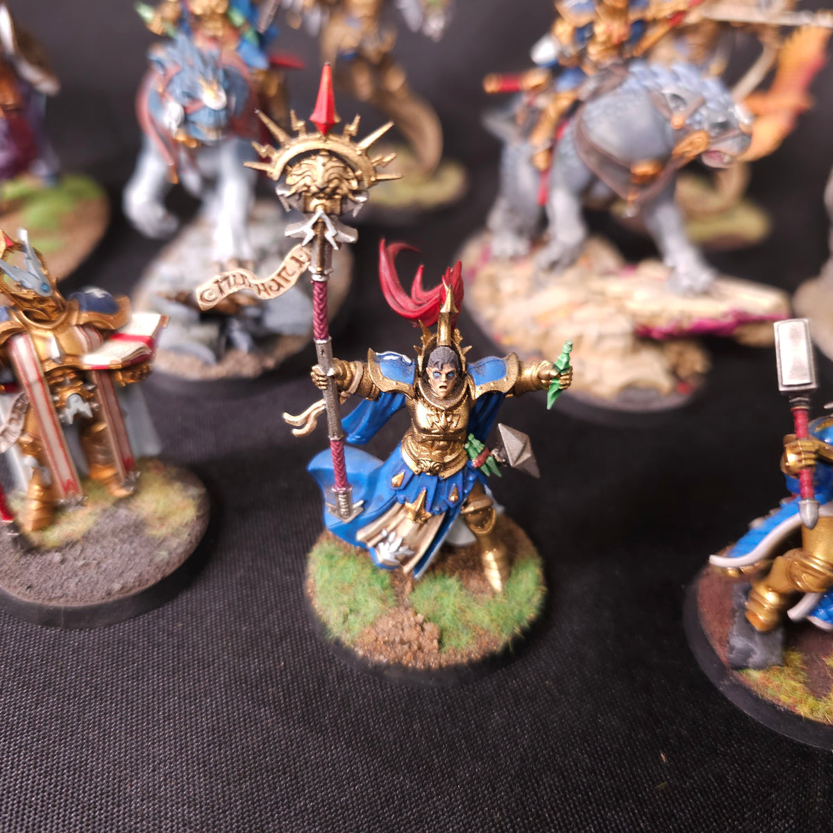 Age of Sigmar - Stormcast Eternals - Painted Mounted and Sacrosanct Heroes