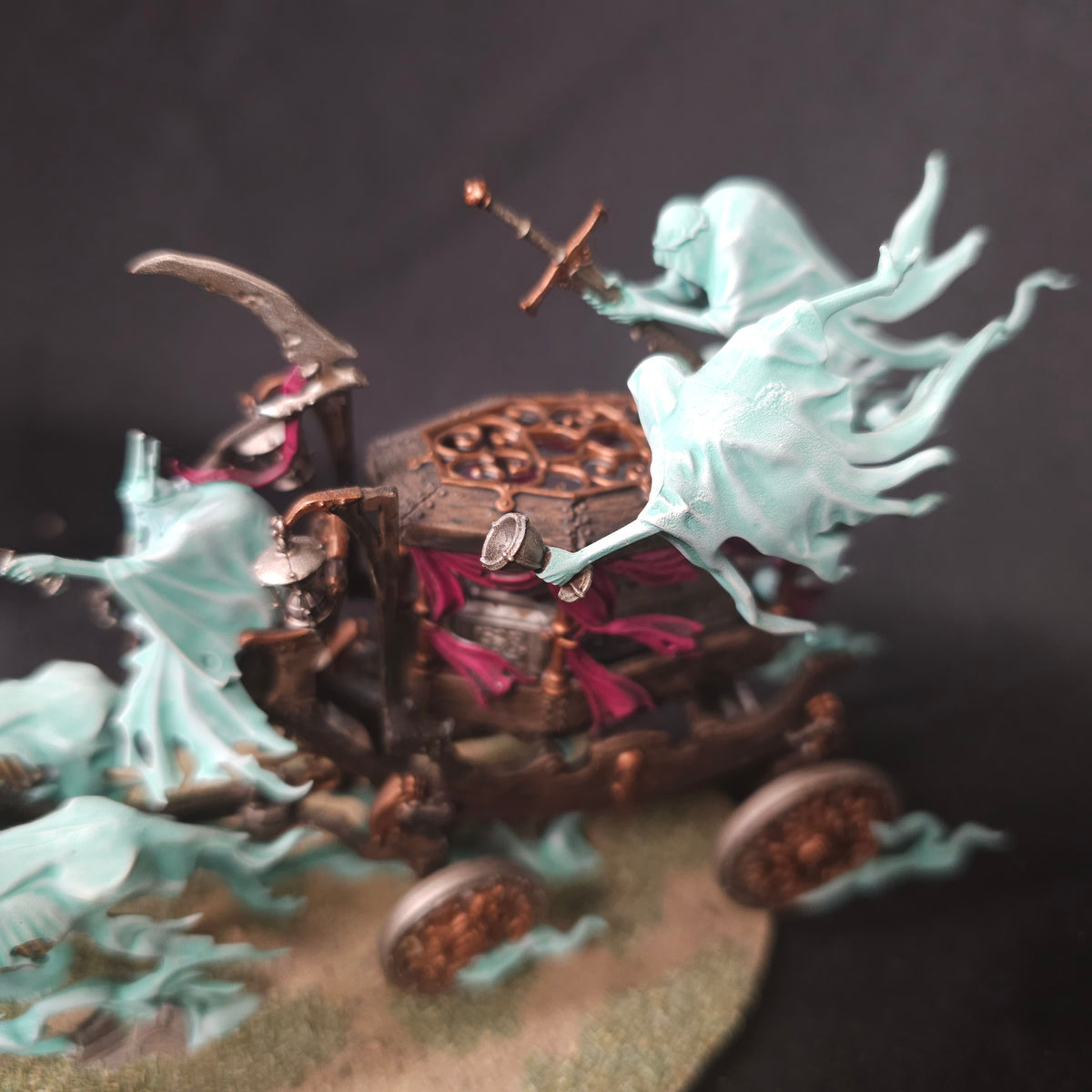 Warhammer Age of Sigmar / The Old World - Nighthaunt / Vampire Counts - Painted Black Coaches