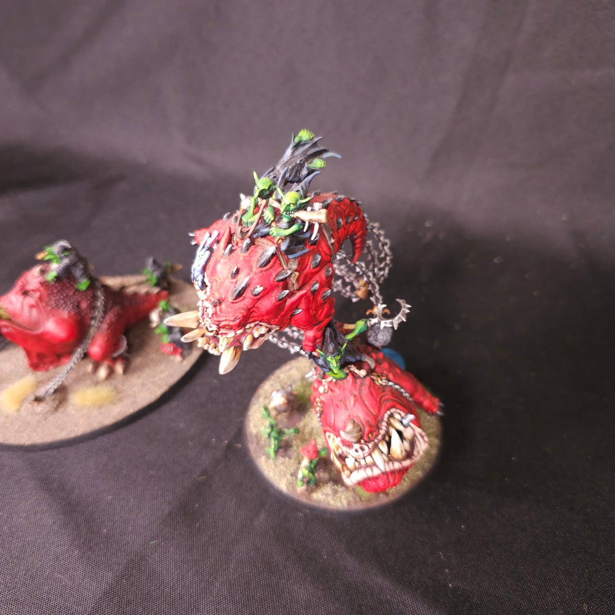 Age of Sigmar - Gloomspite Gitz - Painted Mangler Squigs and Squig Gobba