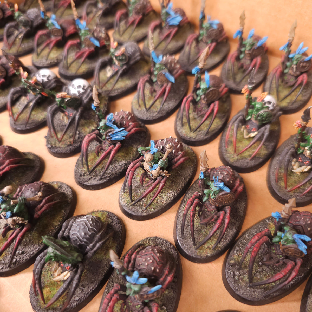 Age of Sigmar - Gloomspite Gitz - Painted Spider Rider Cavalry