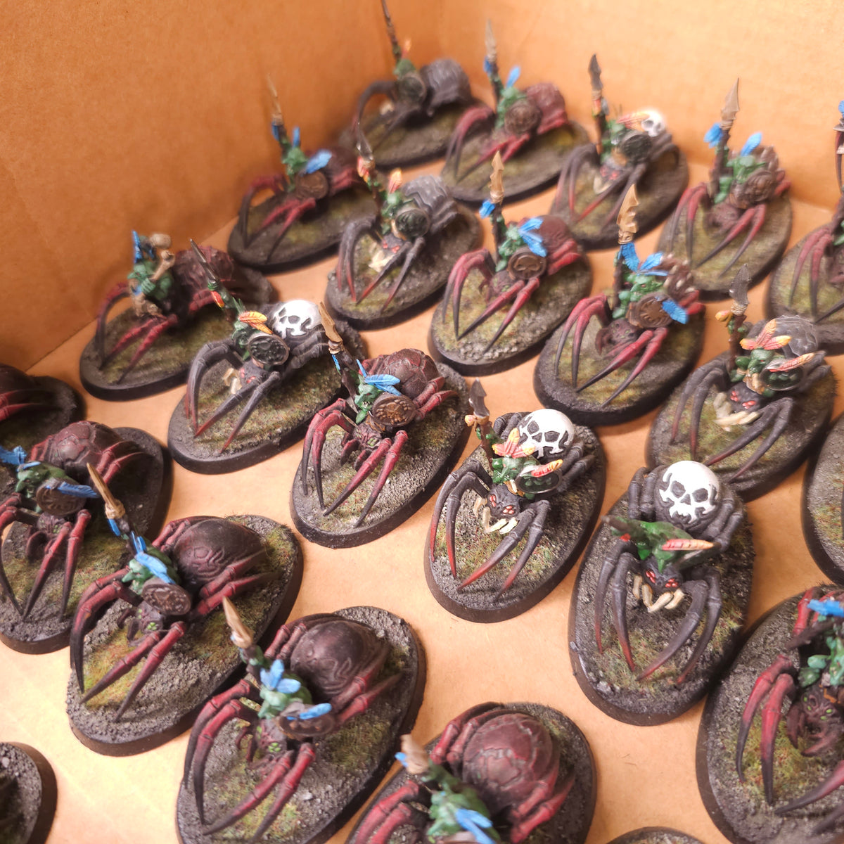 Age of Sigmar - Gloomspite Gitz - Painted Spider Rider Cavalry
