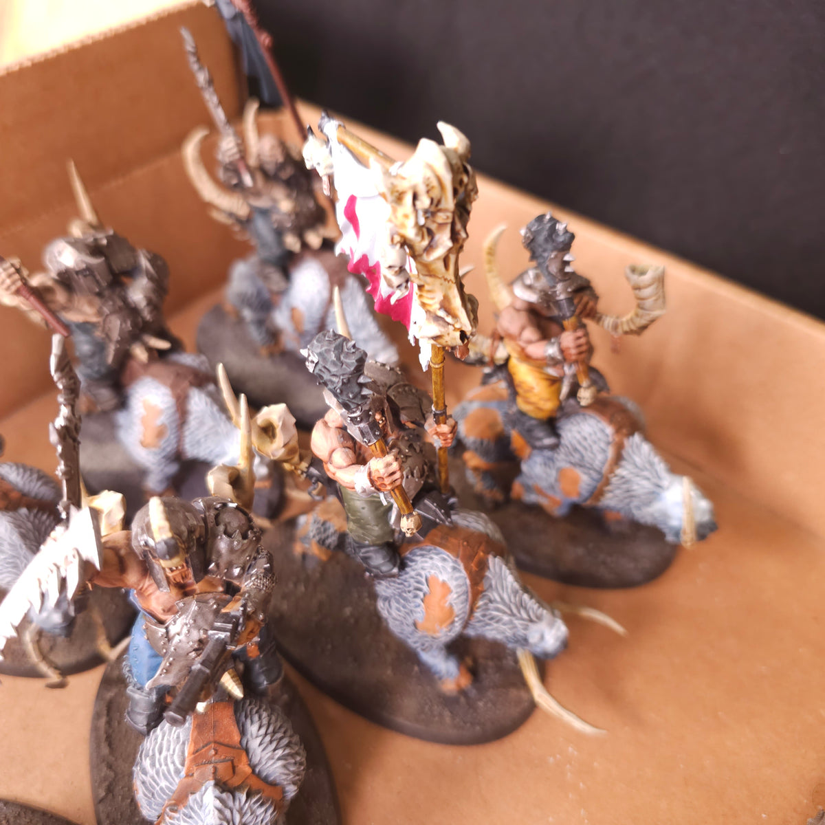 Age of Sigmar / The Old World - Ogor Mawtribes / Ogre Kingdoms - Painted Mournfang Cavalry
