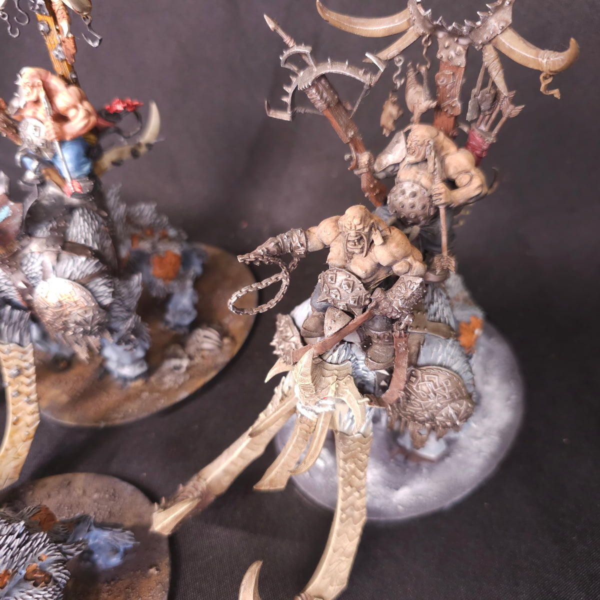 Age of Sigmar / The Old World - Ogor Mawtribes / Ogre Kingdoms - Painted Beastclaw Monster and Rider Group