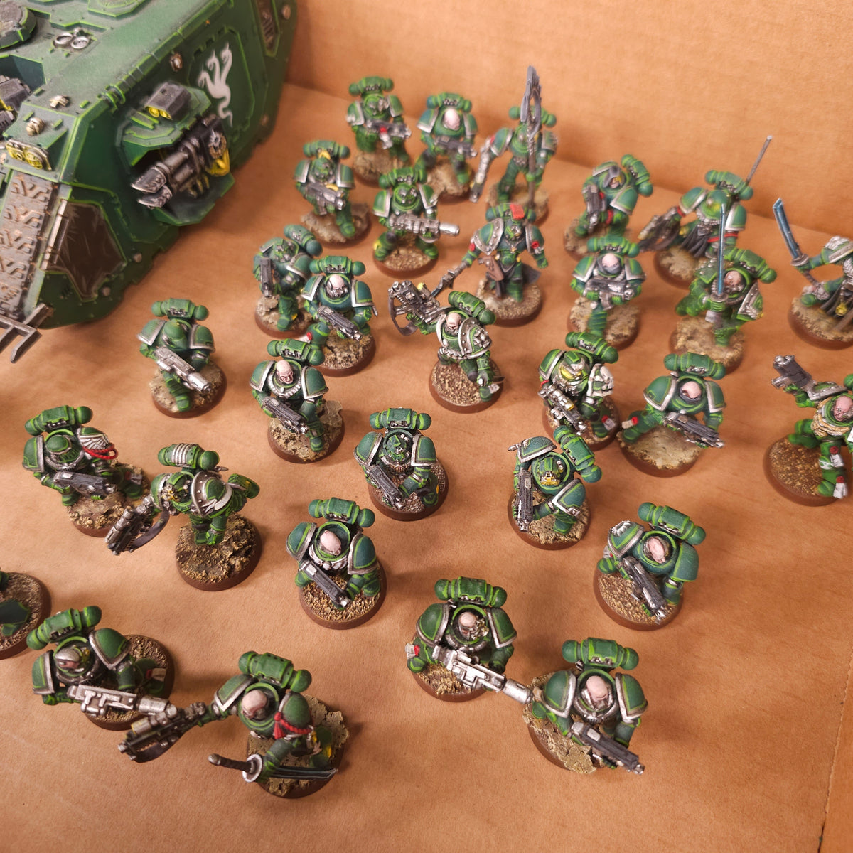 Painted Green Warband with Land Raider and Dreadnought - detail view 4