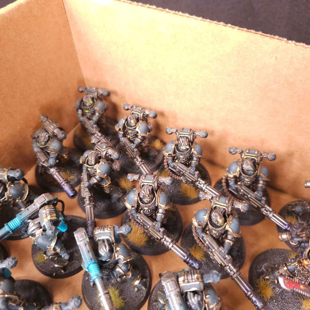 Painted Heavy-Weapon Infantry - Blue Weapon Details - detail view 4