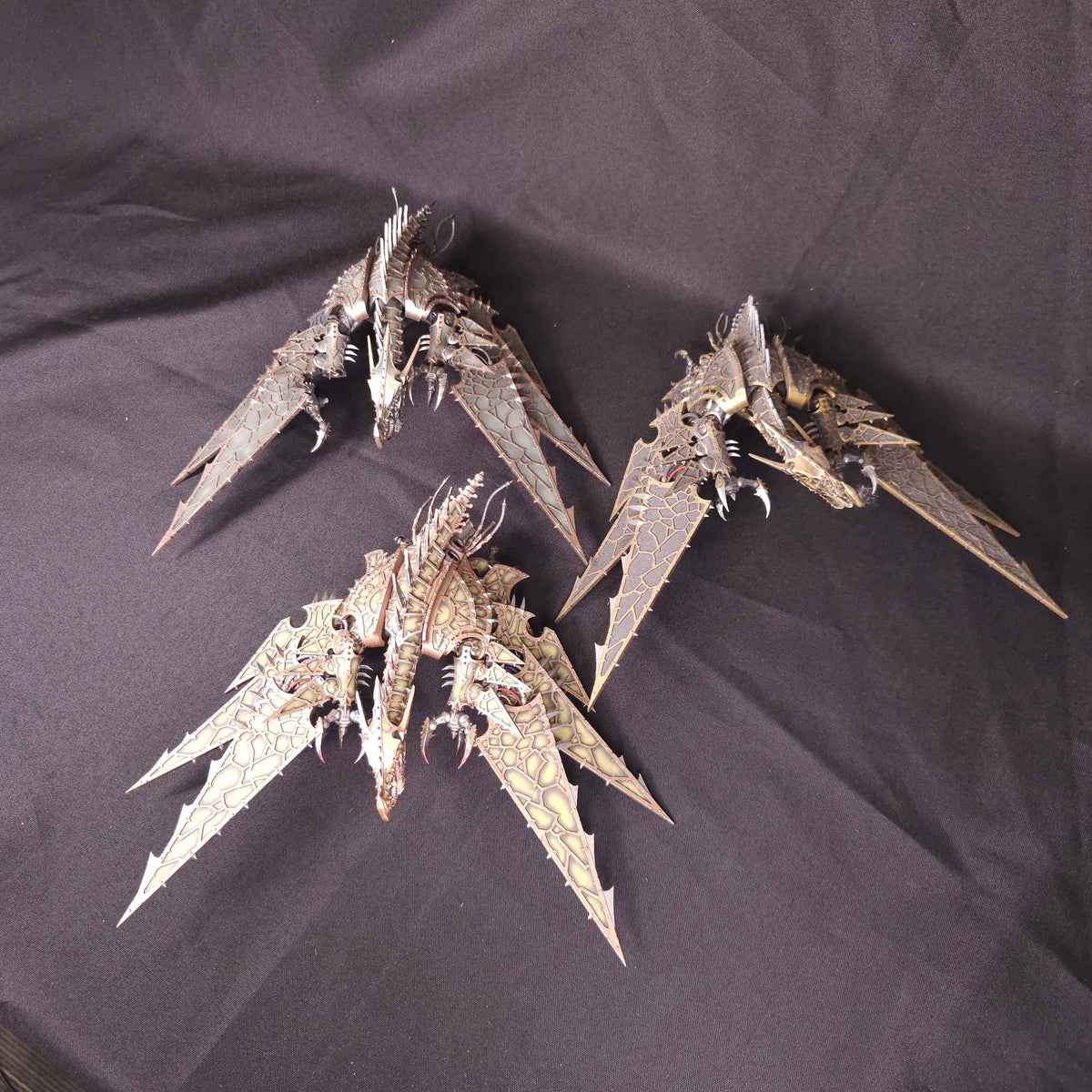 Three Painted Heldrakes — complete lot overview