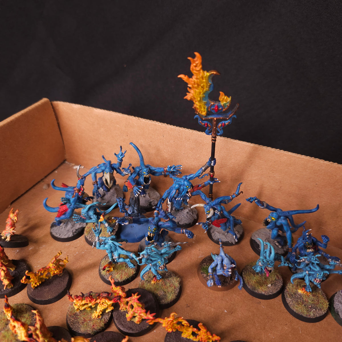 Painted Blue and Brimstone Horrors - Mixed Bases - detail 3