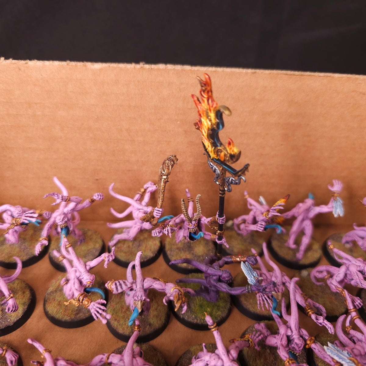 Painted Pink Horrors - Lavender Scheme - detail 2