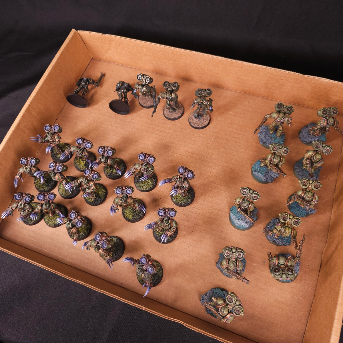 Painted Nurgle-Themed Raptors and Warp Talons - full lot