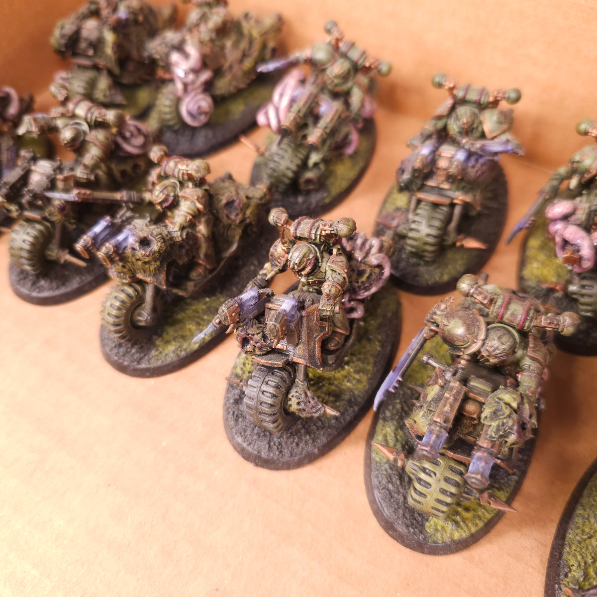 Converted Nurgle Bikers - photograph 2, alternate view or detail