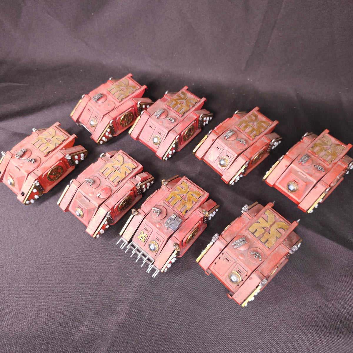Eight OOP Rhinos with Lee Conversions - entire lot overview