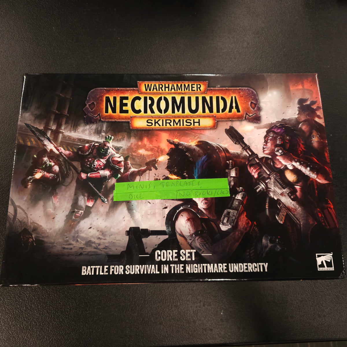 Skirmish Core Set - Missing Book and Cards — actual opened/incomplete box