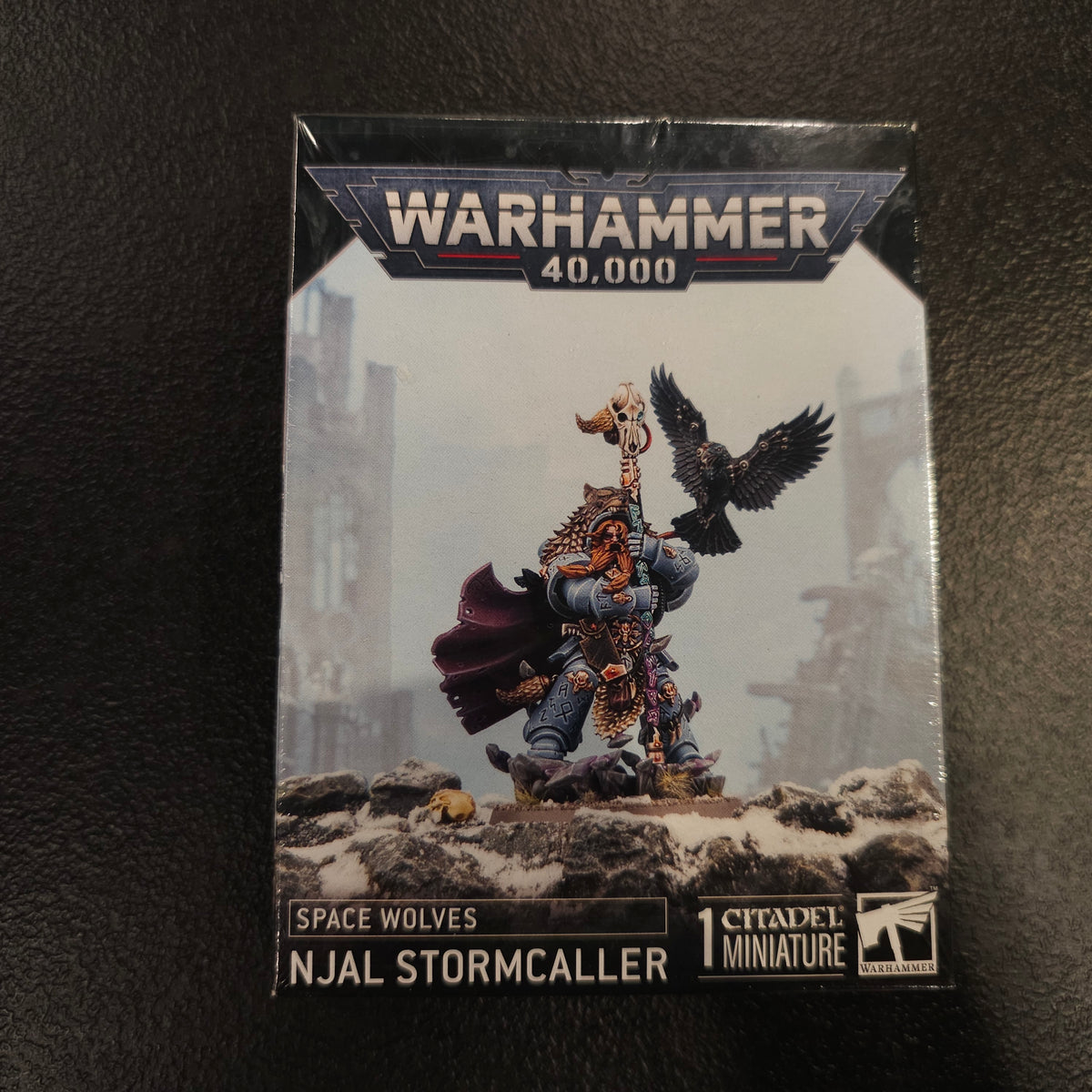 Front of the actual Njal Stormcaller (2025 plastic) retail box