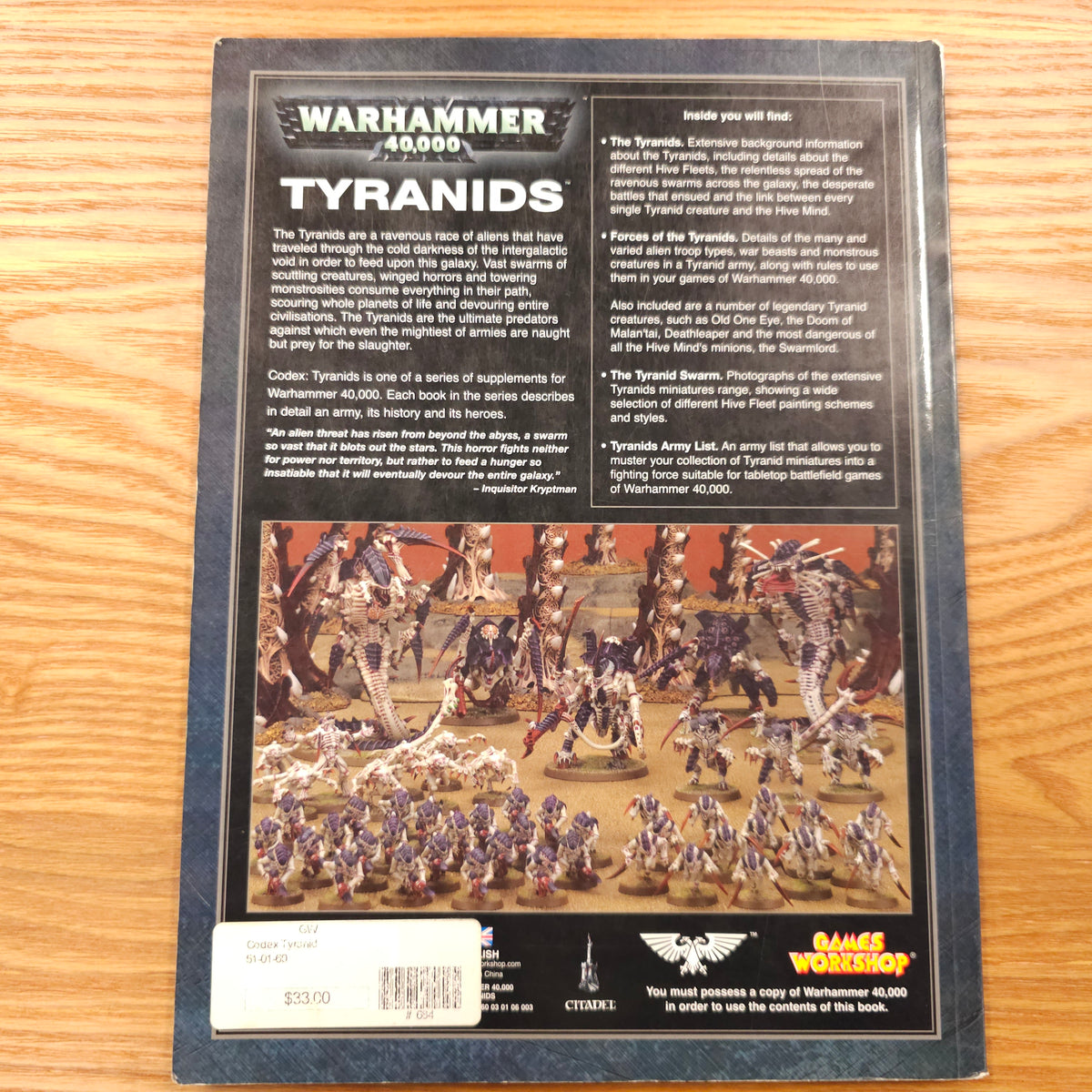 Warhammer 40,000 - Codex: Tyranids - 5th edition; 2010 — photo 2 of 2