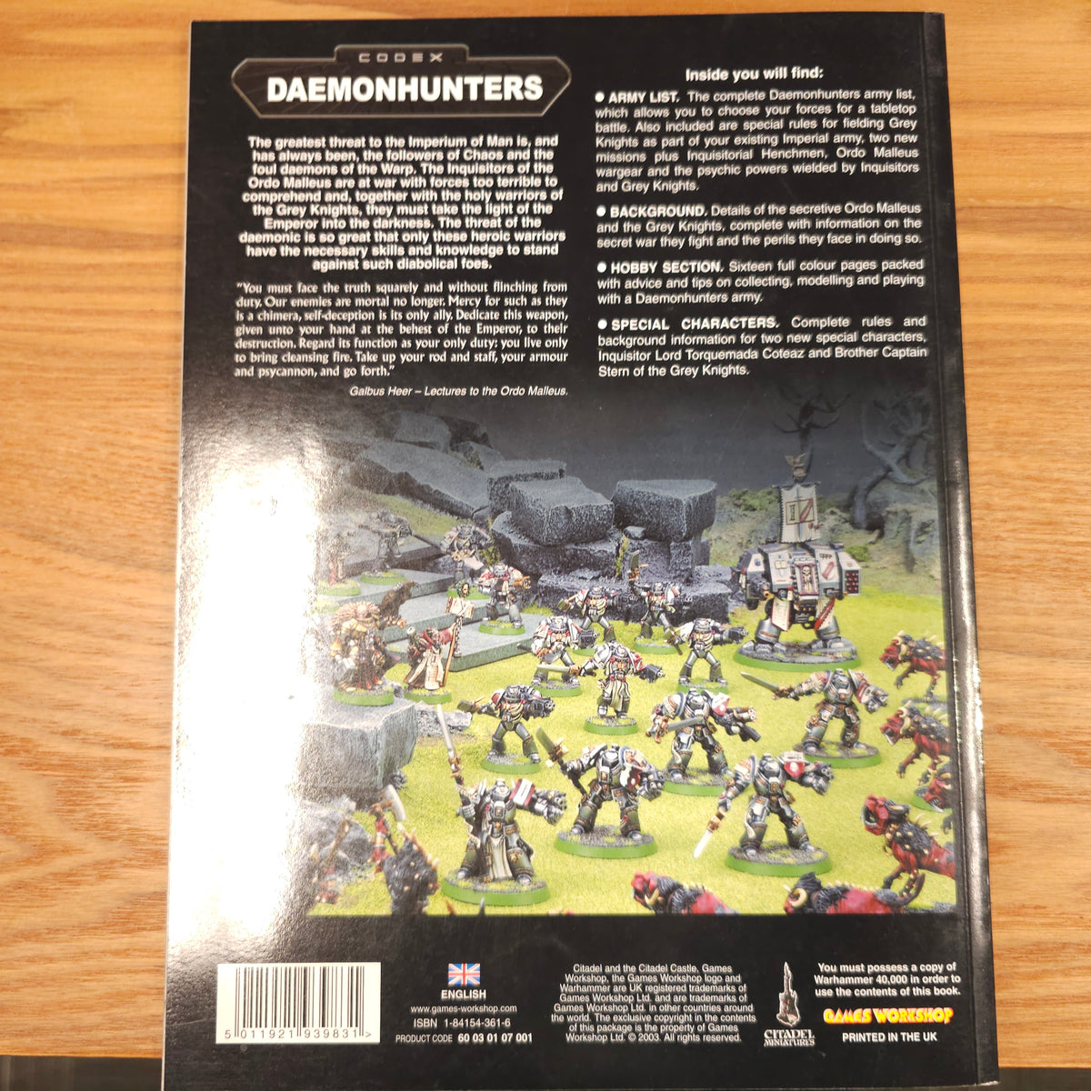 Warhammer 40,000 - Codex: Daemonhunters (UK printing) - 3rd edition; 2003 — photo 2 of 2