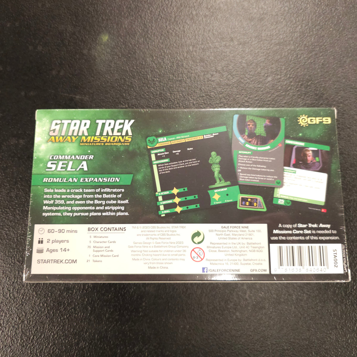 Commander Sela Romulan Expansion - back packaging