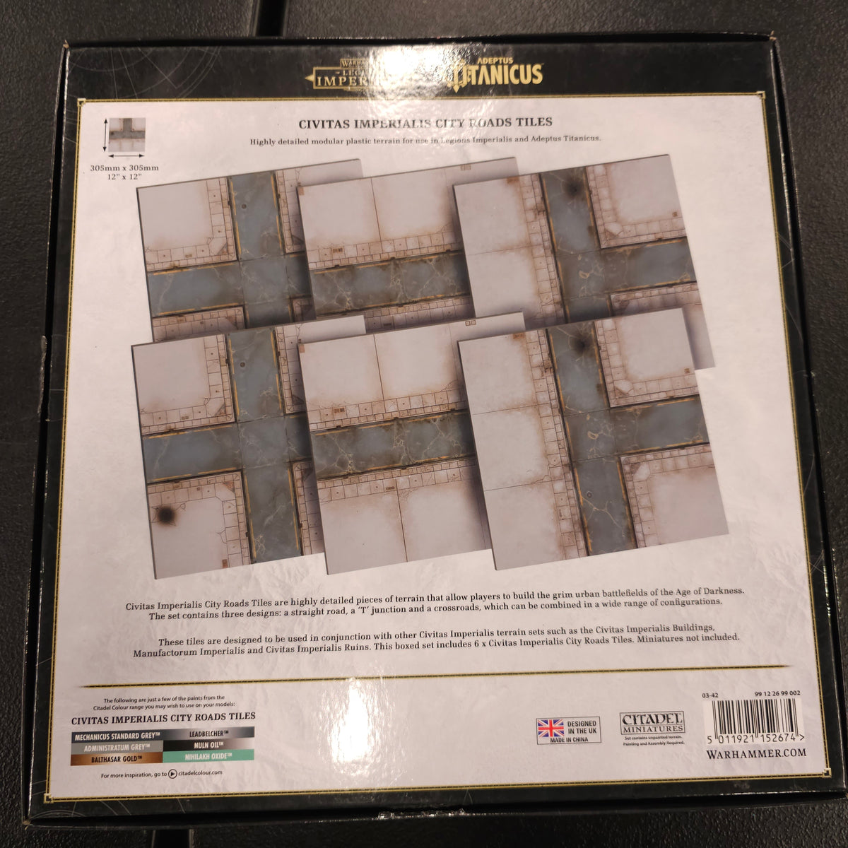 Civitas Imperialis City Road Tiles - back packaging