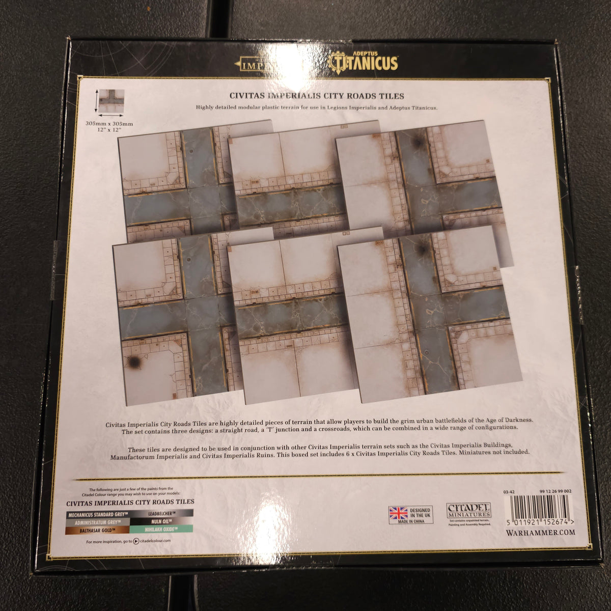 Civitas Imperialis City Road Tiles - back packaging