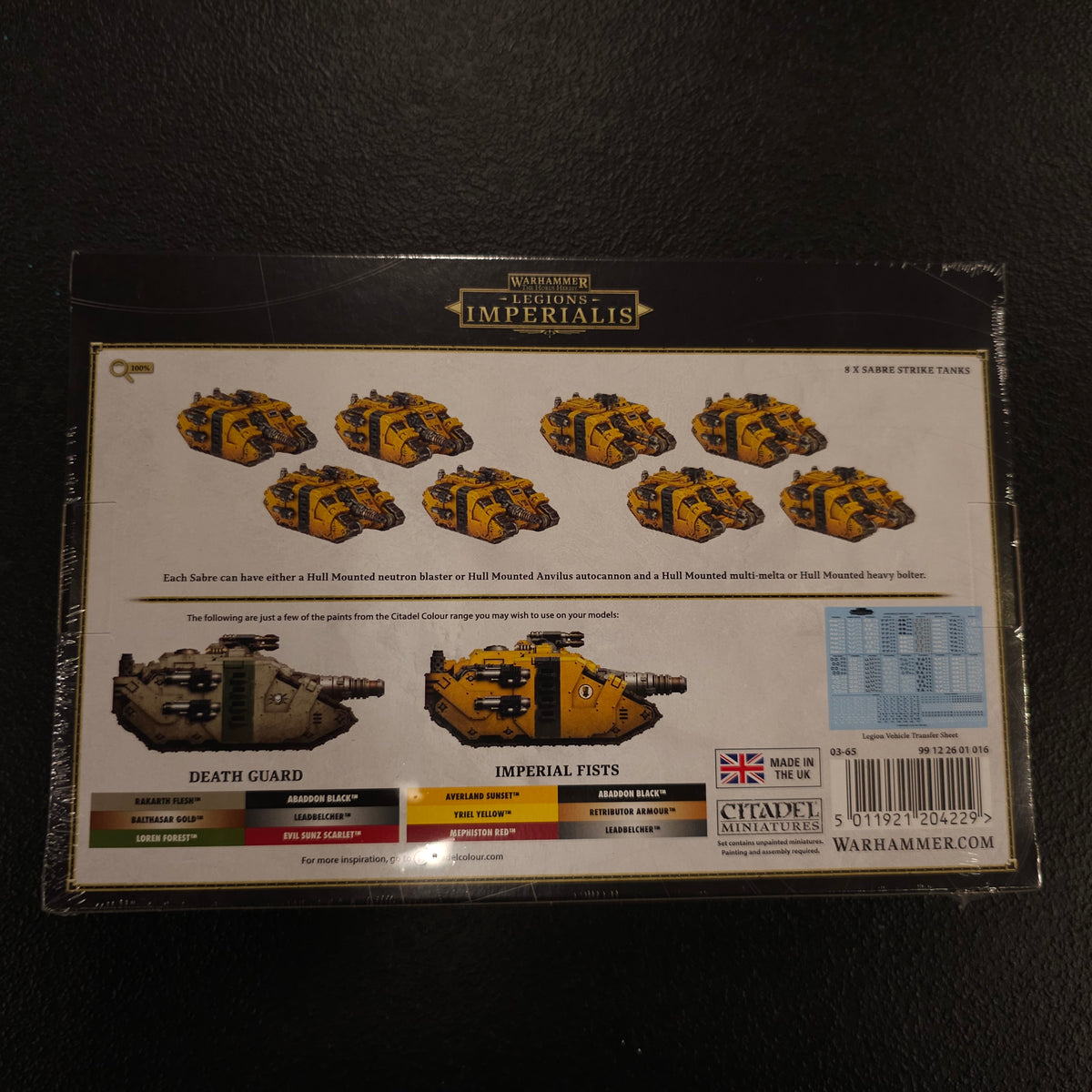 Sabre Strike Tank Squadron - back packaging
