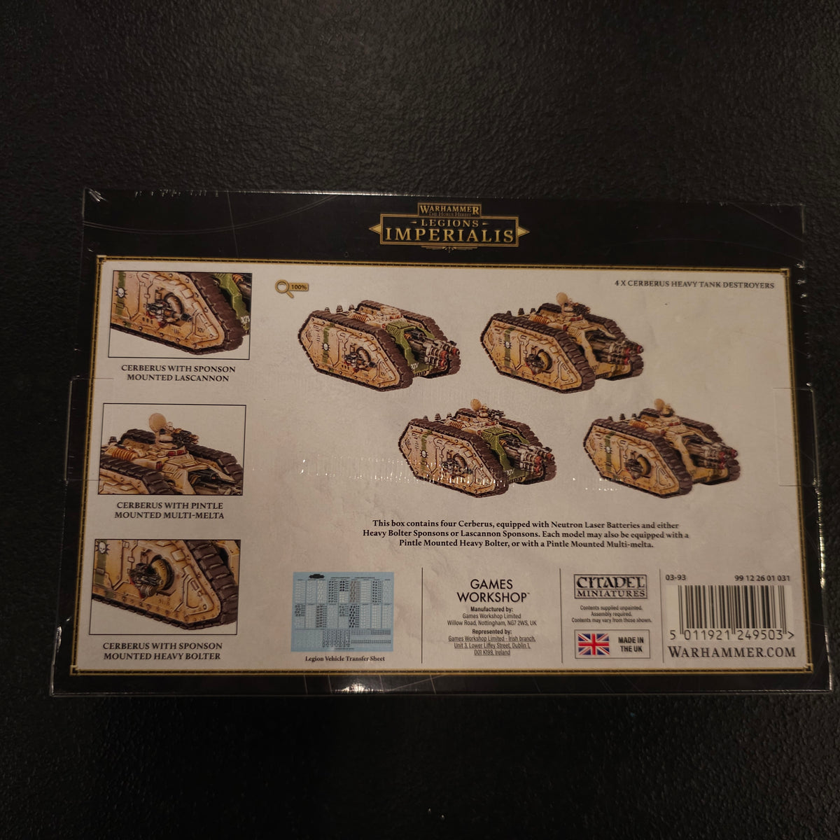 Cerberus Heavy Tank Destroyer Squadron - back packaging