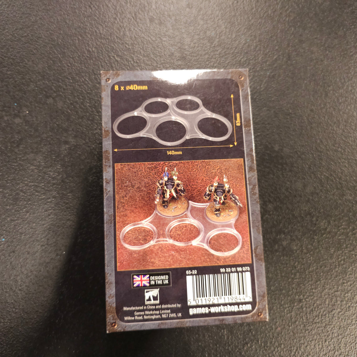 Apocalypse 40mm Movement Trays - back packaging