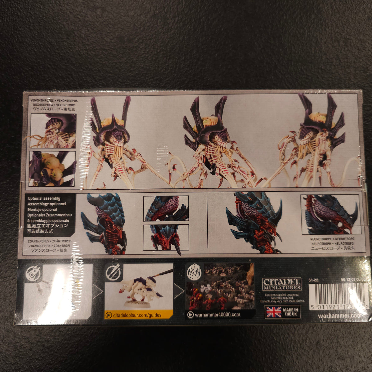 Venomthropes / Zoanthropes - back packaging