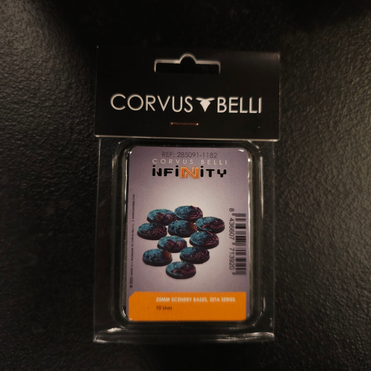 25mm Scenery Bases, Zeta Series - front packaging