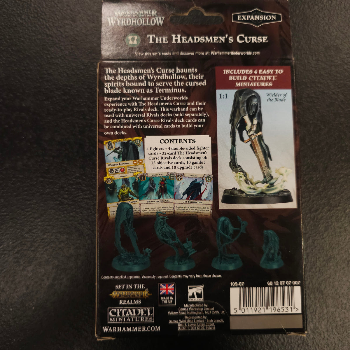 The Headsmen's Curse - back packaging