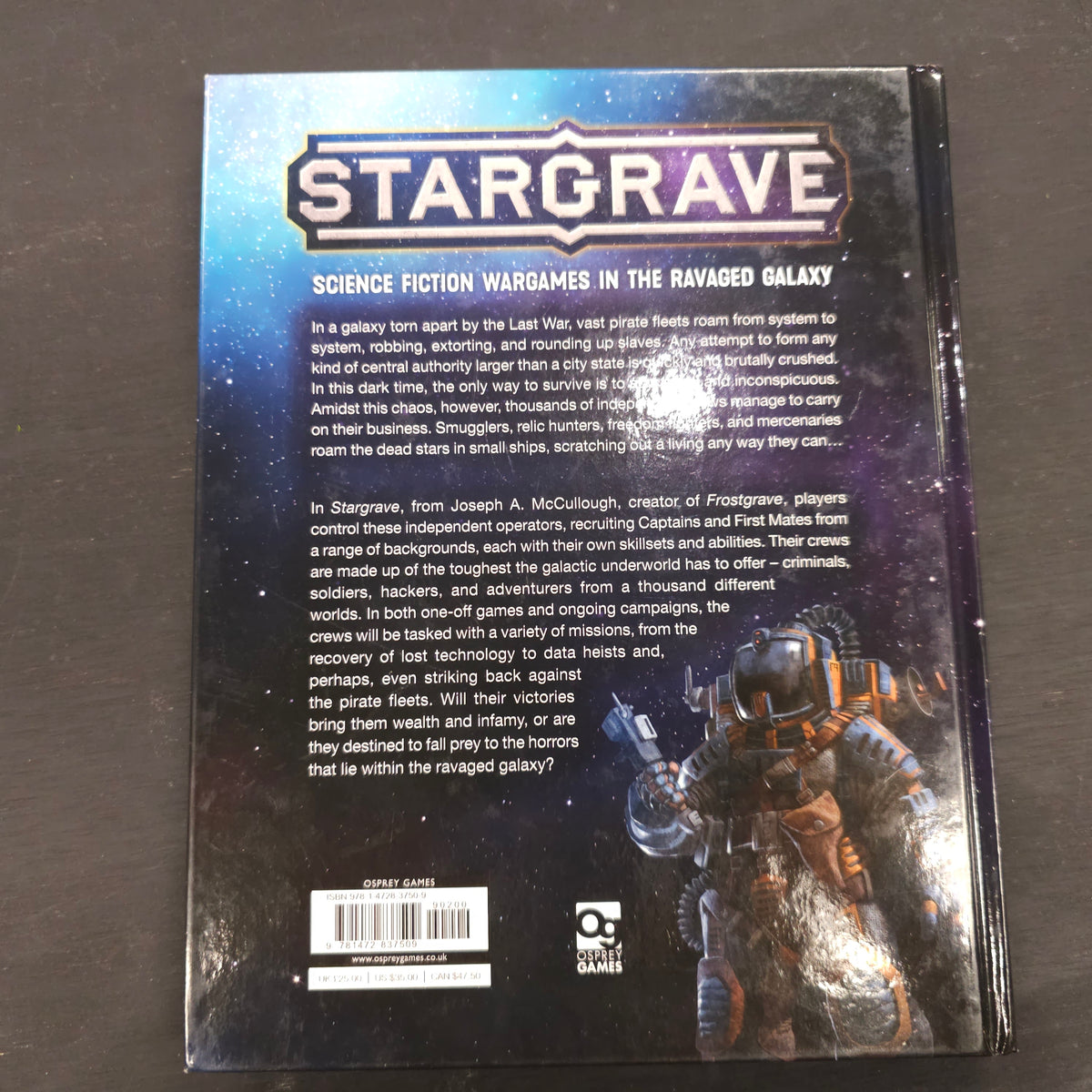Stargrave - Core Rulebook - 1st edition; 2021 - back cover