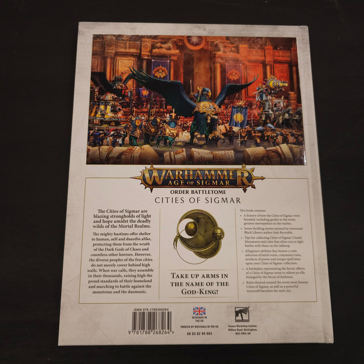 Age of Sigmar - Order Battletome: Cities of Sigmar - 2nd edition; 2019 (UK printing) - back cover