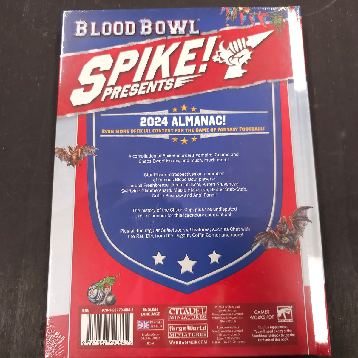 Spike! Presents 2024 Almanac - back cover, label or inside detail