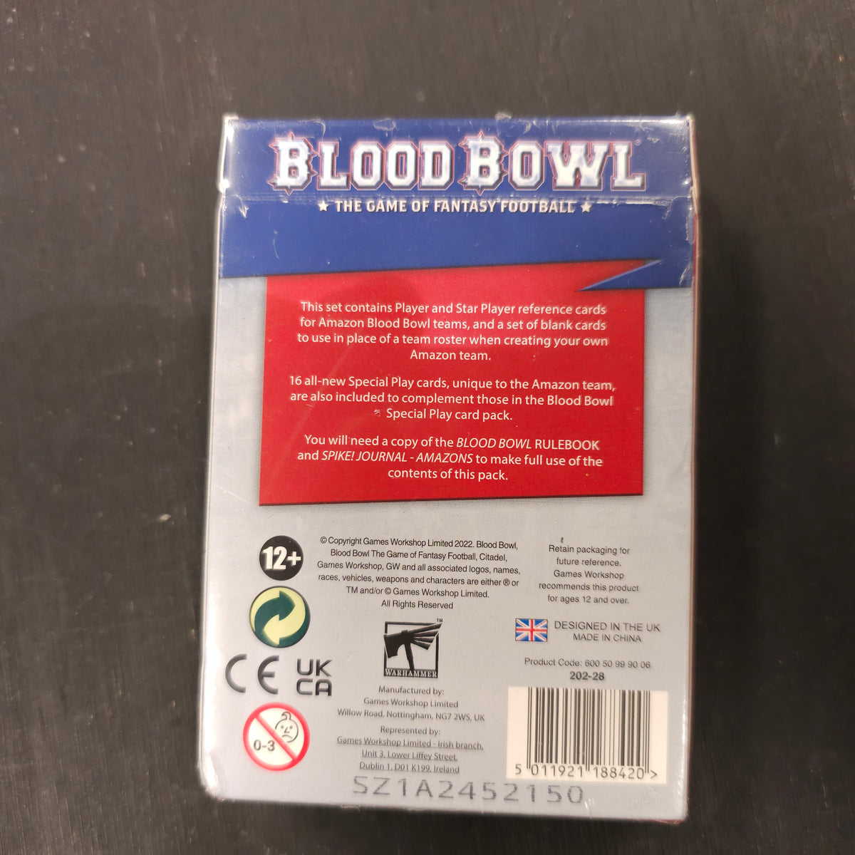 Amazon Team Card Pack - back cover, label or inside detail