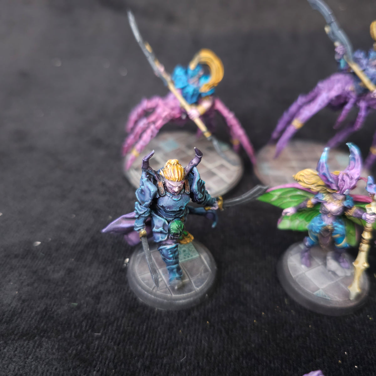 Bloodfields - Everdark Elves and Spider Riders - Painted D&D Lot - detail and alternate view 3