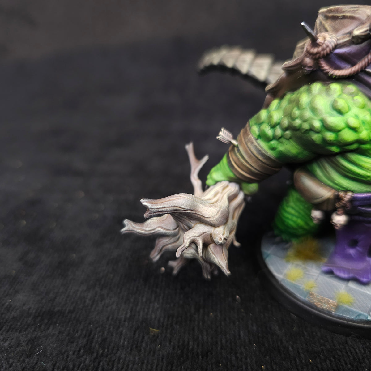 Bloodfields - Beastoise - Painted D&D Giant Turtle Warrior - detail and alternate view 1