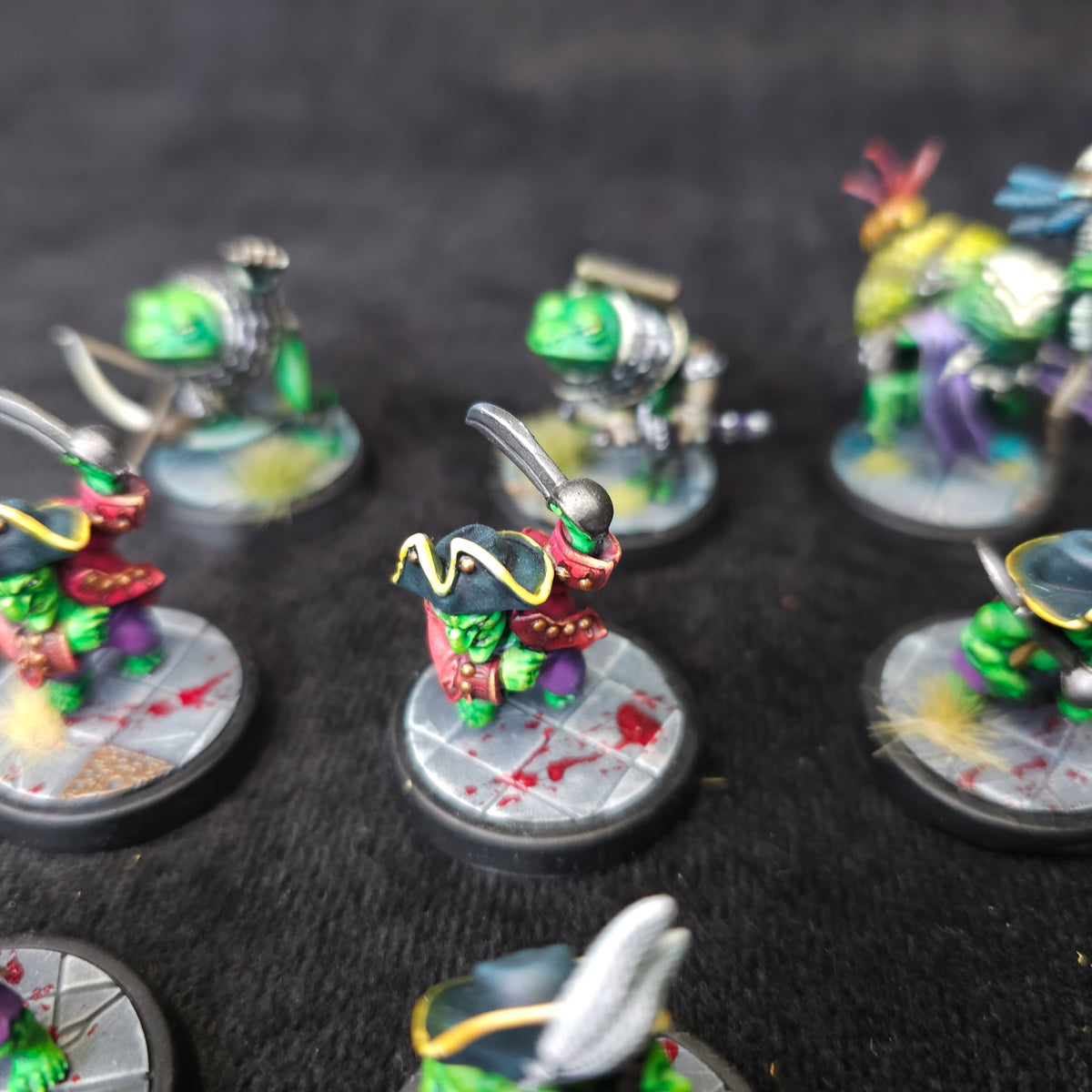 Bloodfields - Painted Pirate Crew - D&D Swamp Raiders - detail and alternate view 3