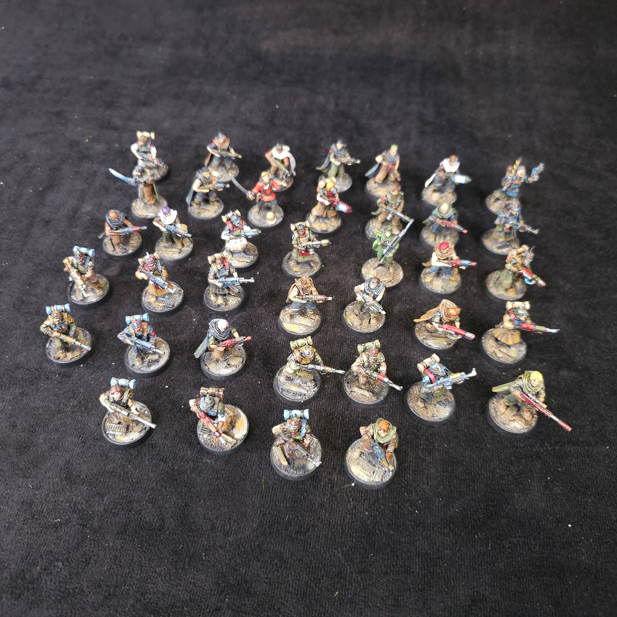 Victoria Miniatures - Painted Sci-Fi Soldiers - Mixed Regiment Infantry - full lot overview
