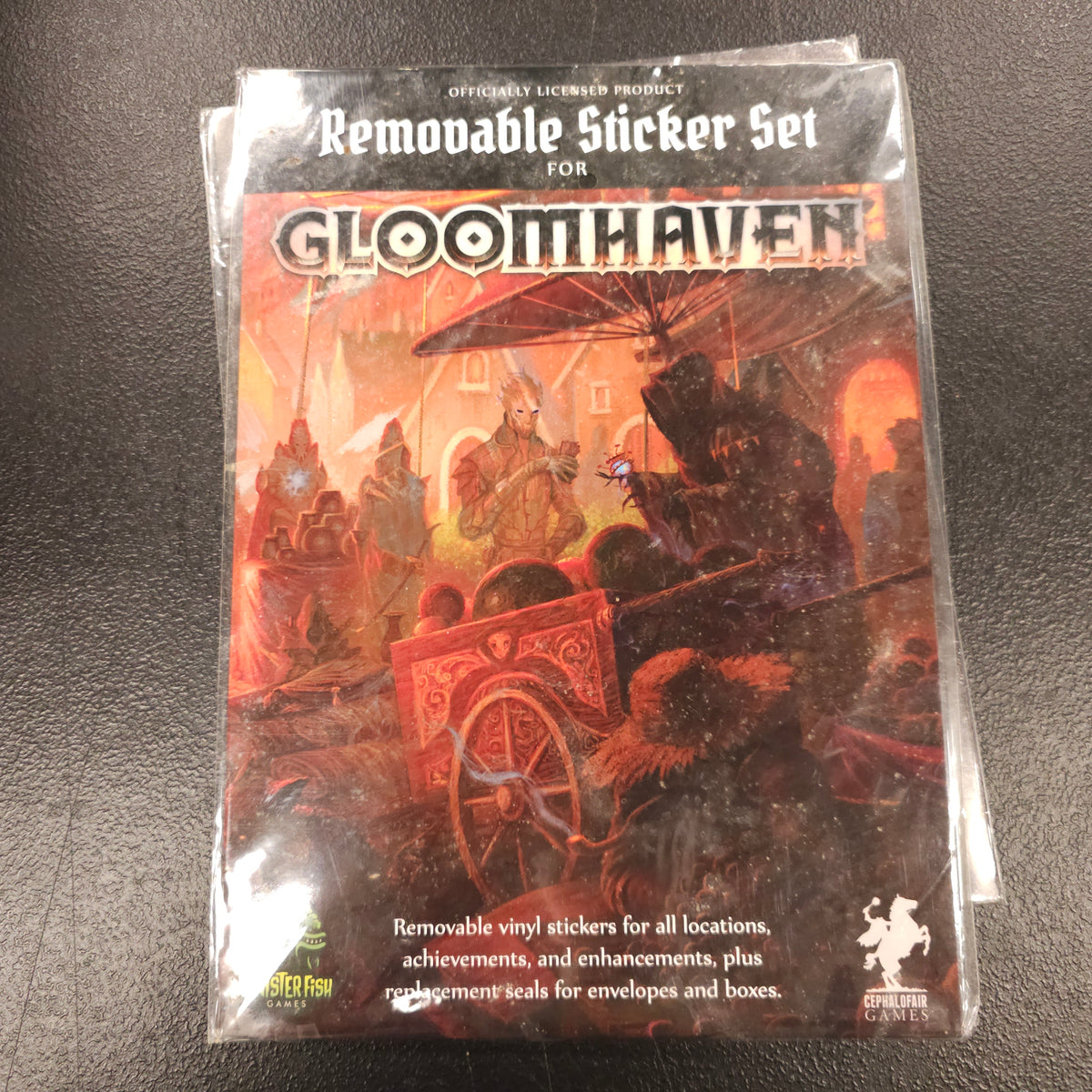 Gloomhaven removable sticker set front