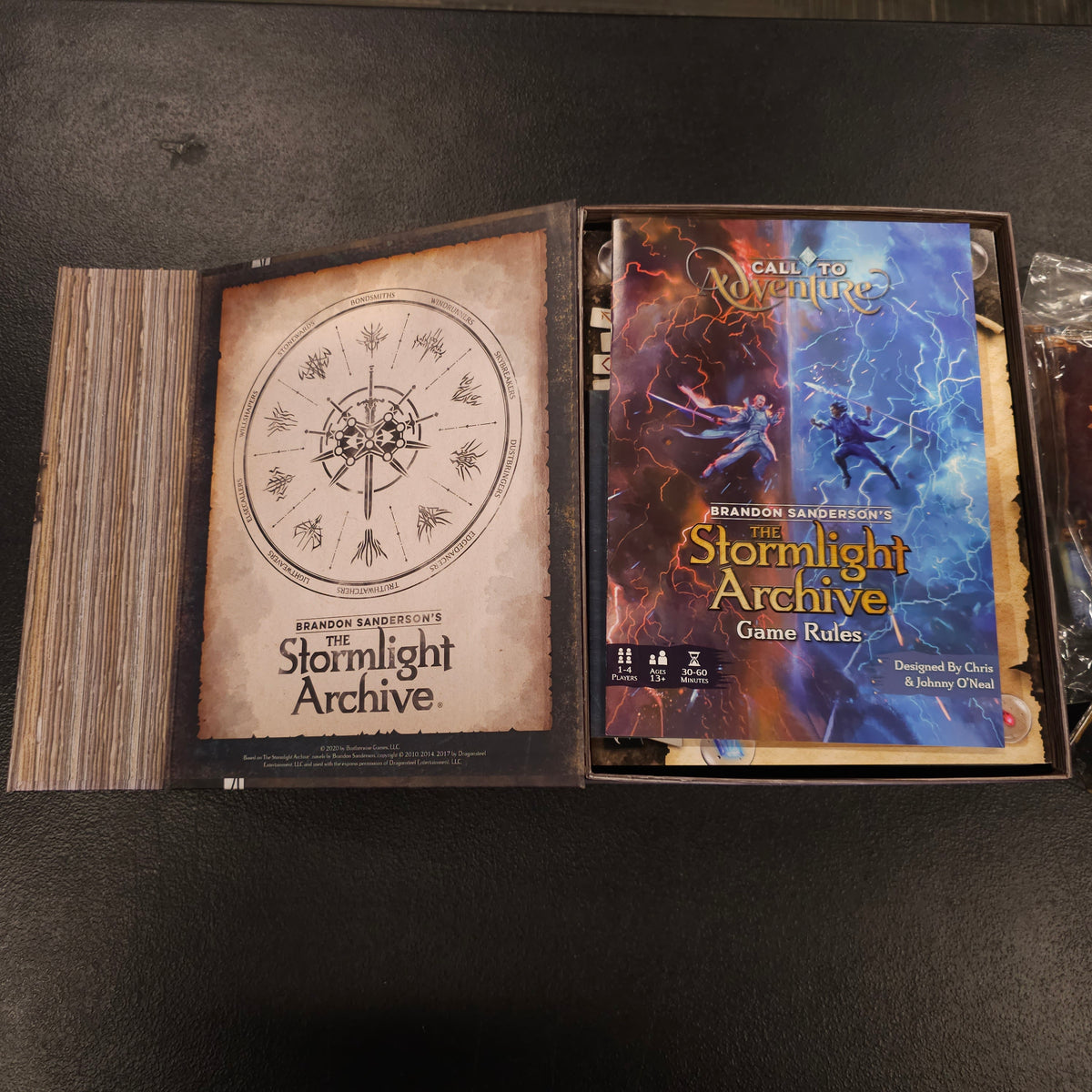 Stormlight Archive Deluxe Edition opened book-style box