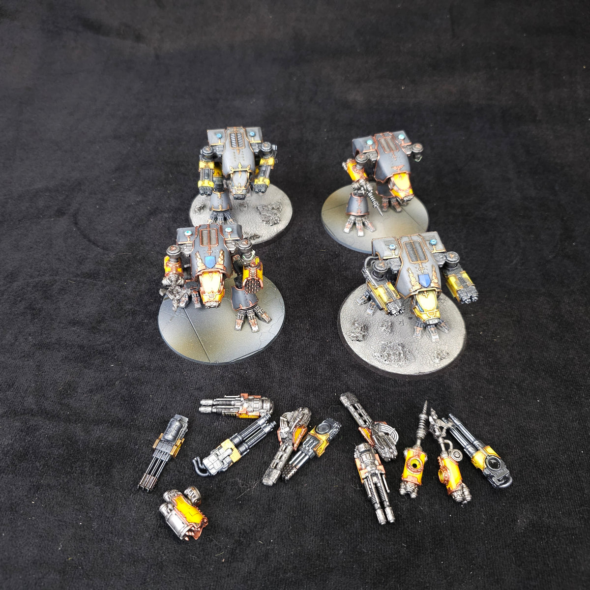 Yellow and Grey Warhound Titans - full lot overview